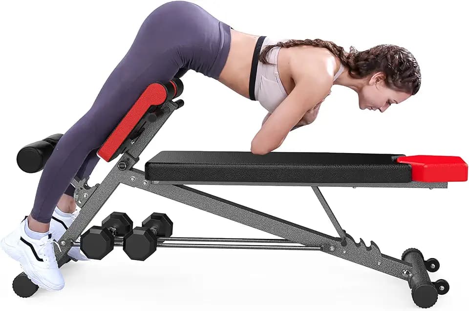 Finer Form Multi-Functional Adjustable Weight Bench and Roman Chair