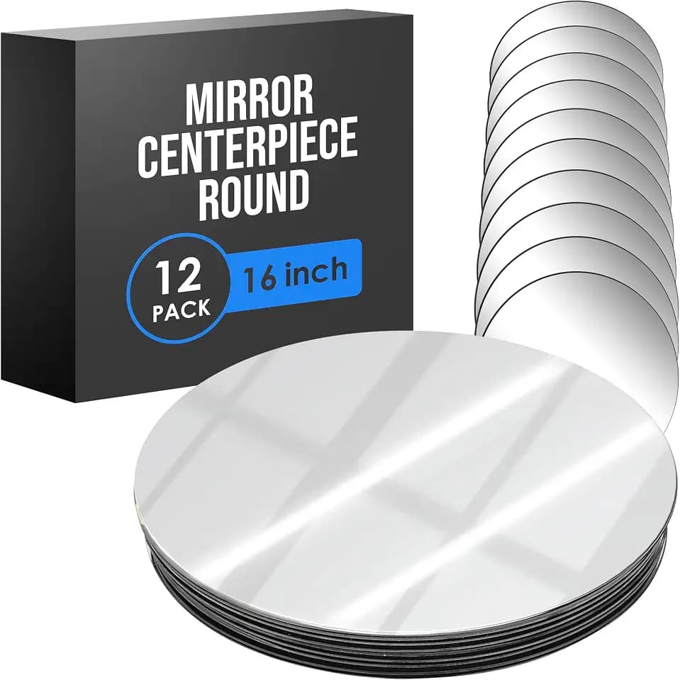 Mirror Centerpieces for Tables, 16 Inch, 12 Pack, Center Piece, Wedding