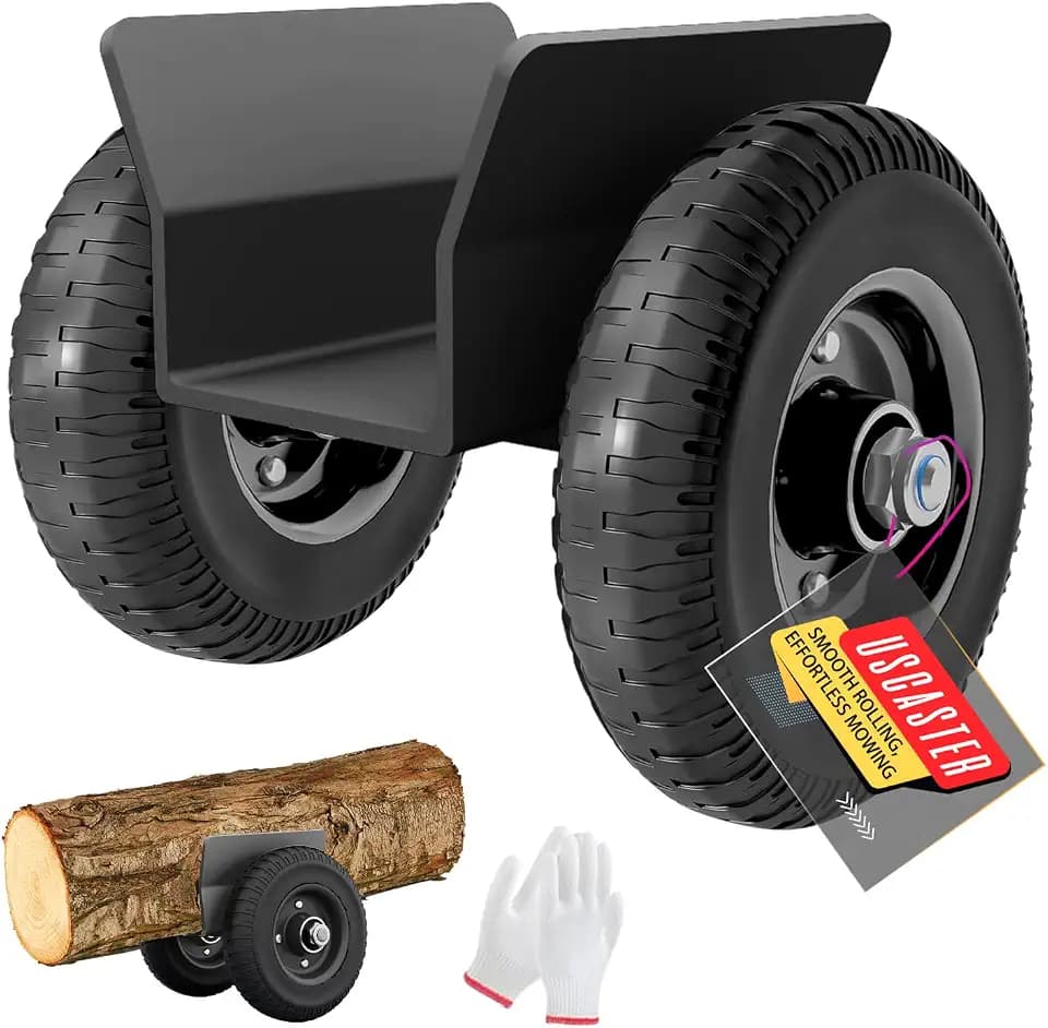 8" Panel Dolly Heavy Duty Door Cart Slab Dolly 660LBS Capacity Solid Rubber Wheels, Panel Mover, Wood Mover, All Terrain Moving Cart(Black)