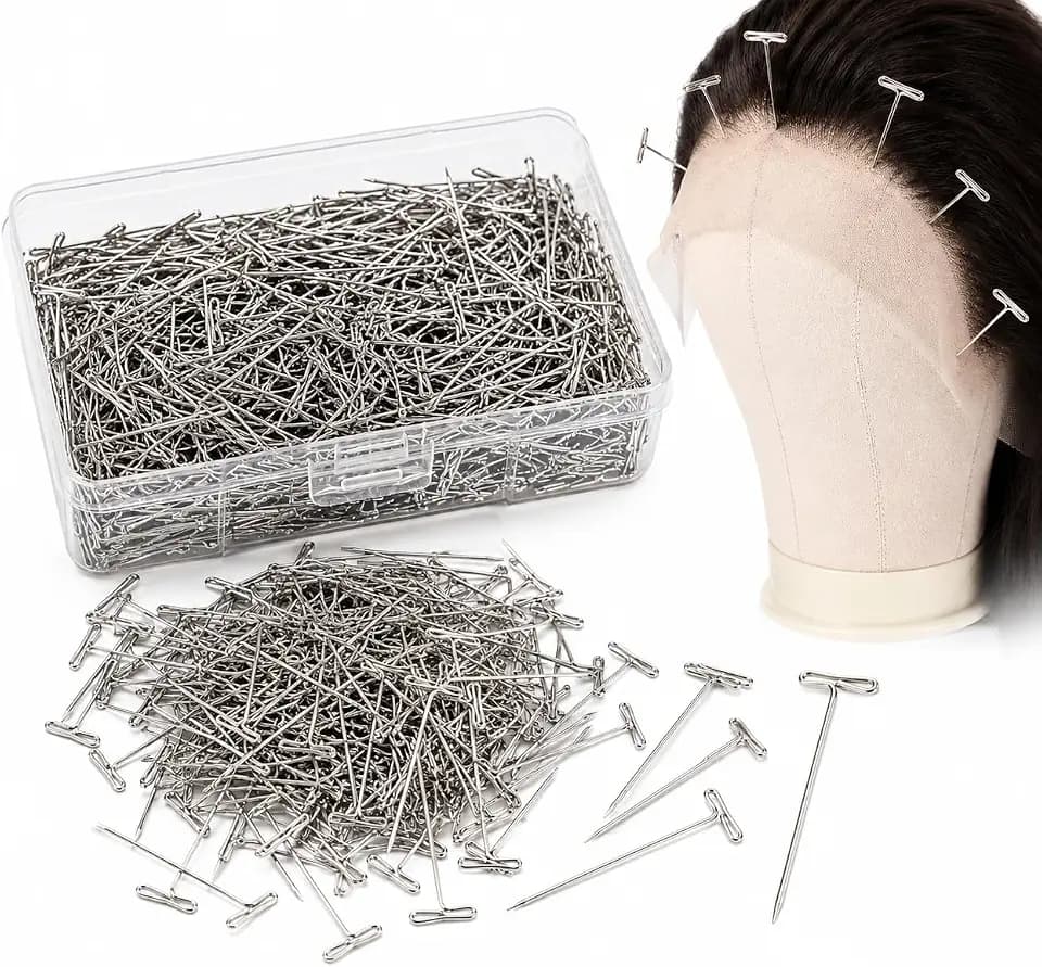 500 PCS T Pins for Wigs, 1.5 Inch Stainless Steel T Pins