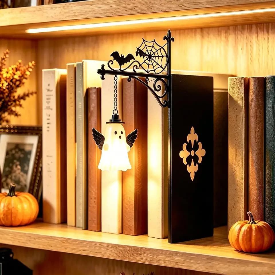Library Lantern Mini Bookshelf Lamp, Vintage LED Book Nook Light