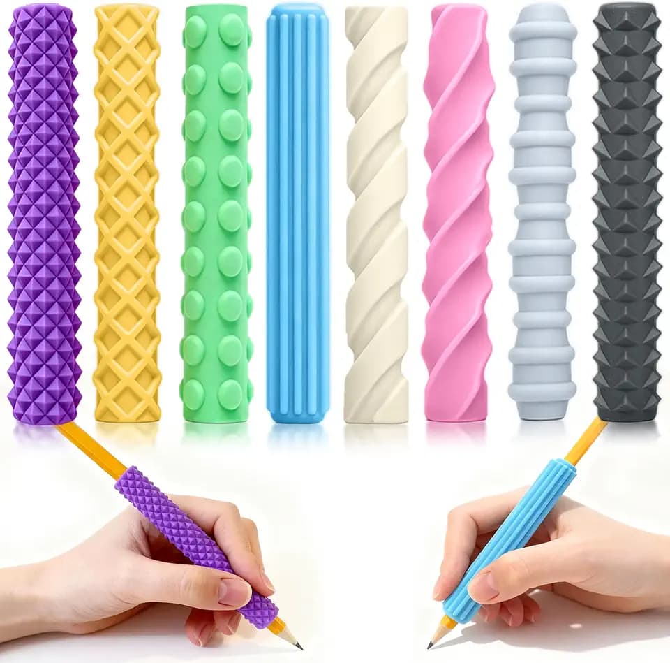 Sensory Fidget Pencil Grips for Kids & Adults with ADHD, Autism & Arthritis