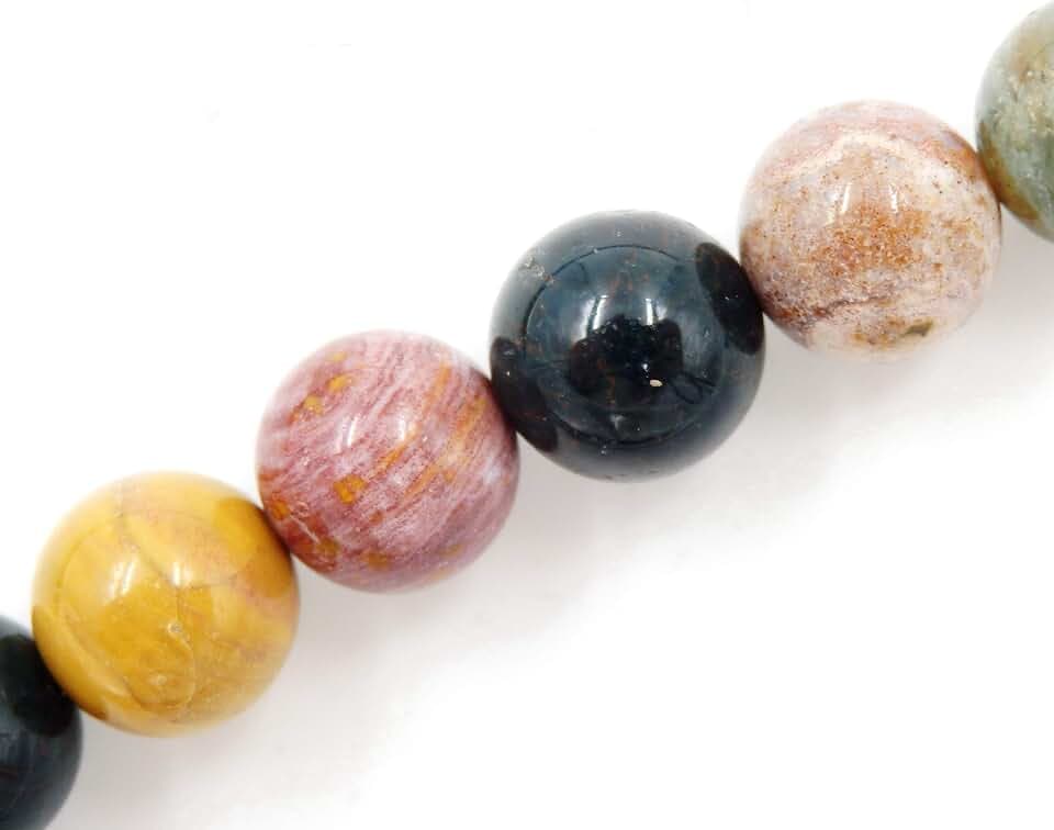 semiprecious Stone Beads for Jewelry Making, Sold per Bag 5 Strands Inside, Ocean Agate 10mm