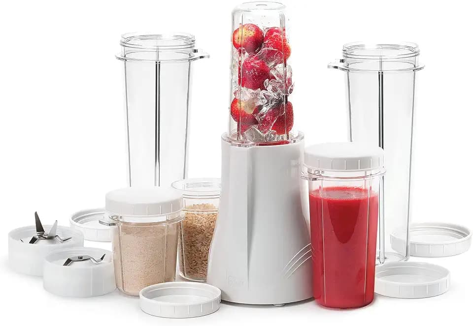 Tribest PB-250XL-A Kitchen Grinder & Personal Blender for Shakes and Smoothies with BPA-Free Portable Blender Cups, White