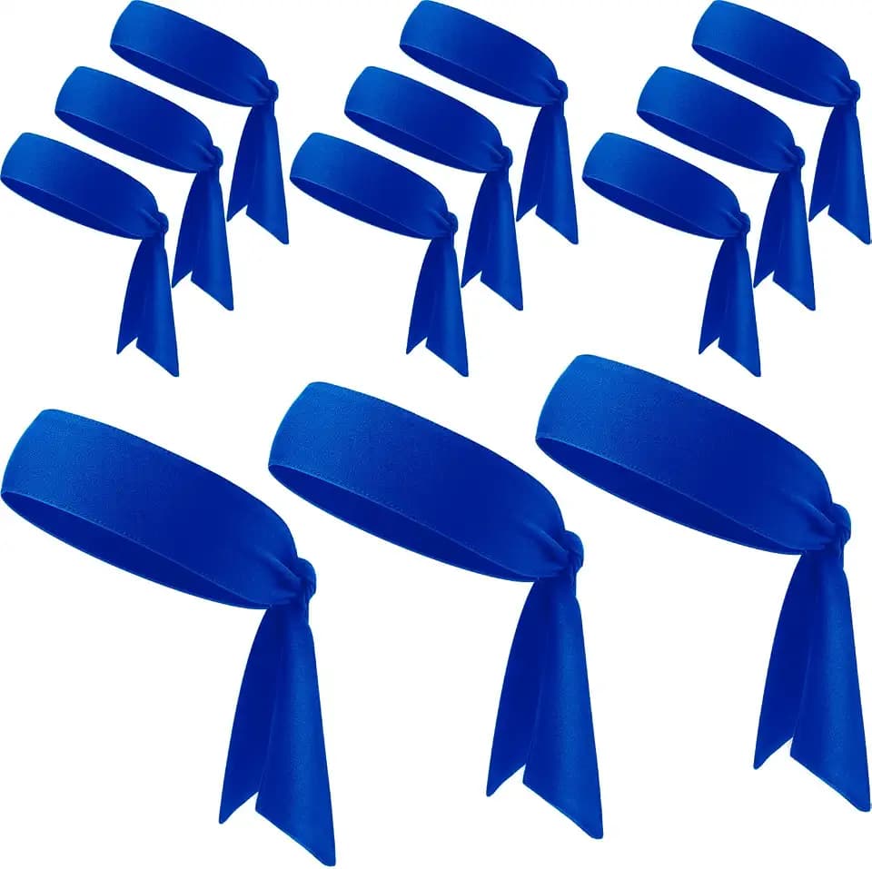 Willbond 12 Pcs Tie Headbands for Women Men