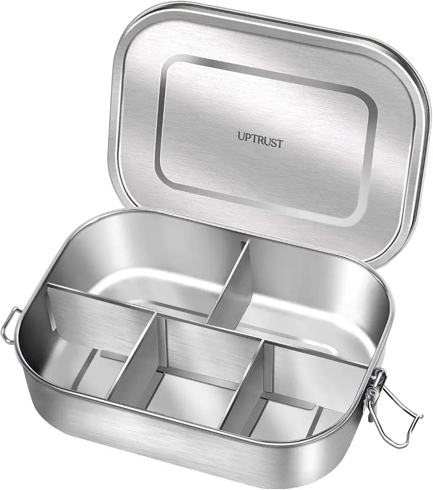 UPTRUST Stainless Steel Bento Lunch Box for Kids, 5-Compartment 1400ML