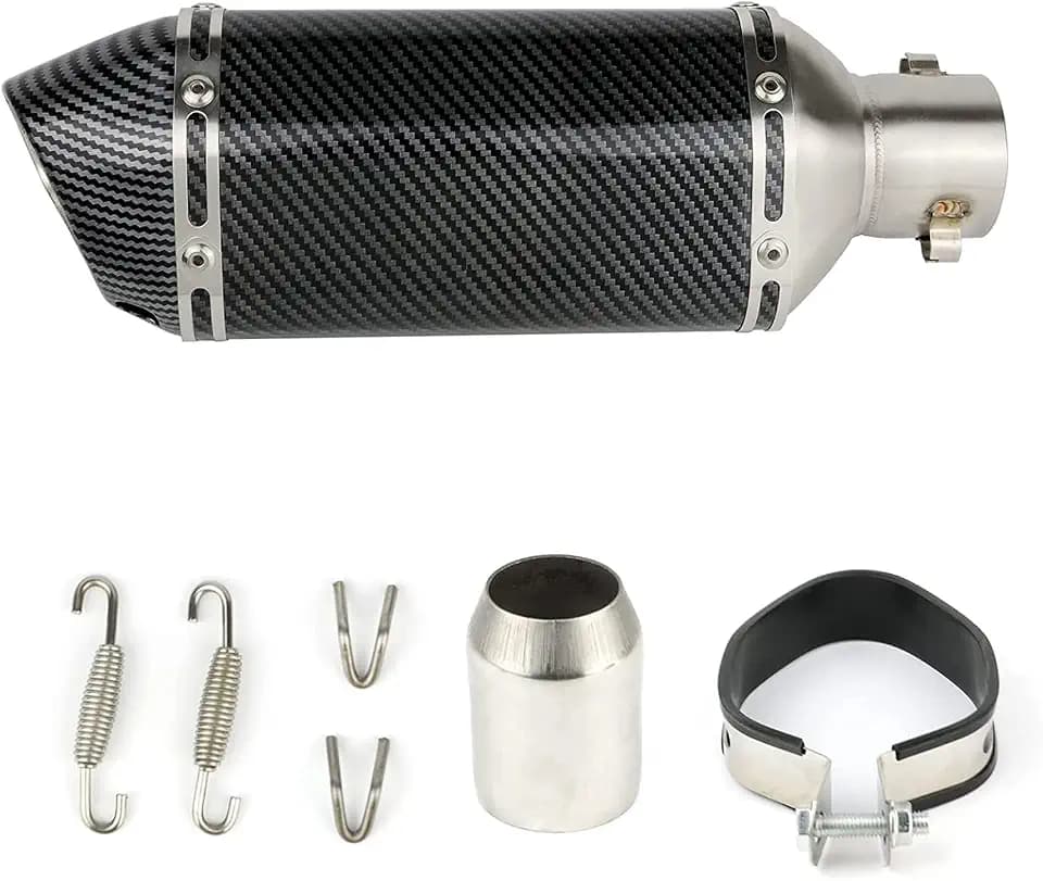 Universal-Auspuffanlage, 38-51mm Motorrad Zubehör mit abnehmbarem DB Killer, Endschalldämpfer für Yamaha Suzuki, Sport, Motorräder, Mountainbikes und Motorroller