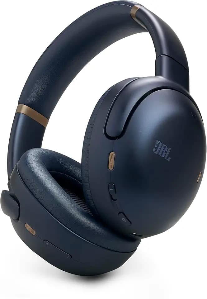 JBL Tour One M3, kabellose Over-Ear Bluetooth Kopfhörer, True Adaptive Noise-Cancelling, 70 Stunden Spielzeit, komfortablel, Spatial 360 Sound mit Kopfhörer-Tracking, USB-C kompatibel, Blau