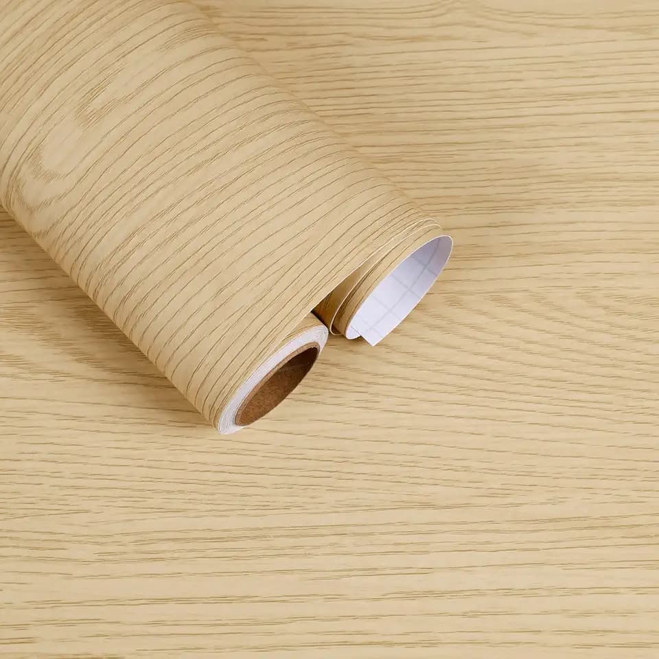 Light Oak Wood Grain Contact Paper Peel and Stick Countertops Waterproof for Kitchen Bedroom Living Room 15.7"x118" Self Adhesive Removable Wood Vinyl Wrap for Cabinets Countertops Furniture