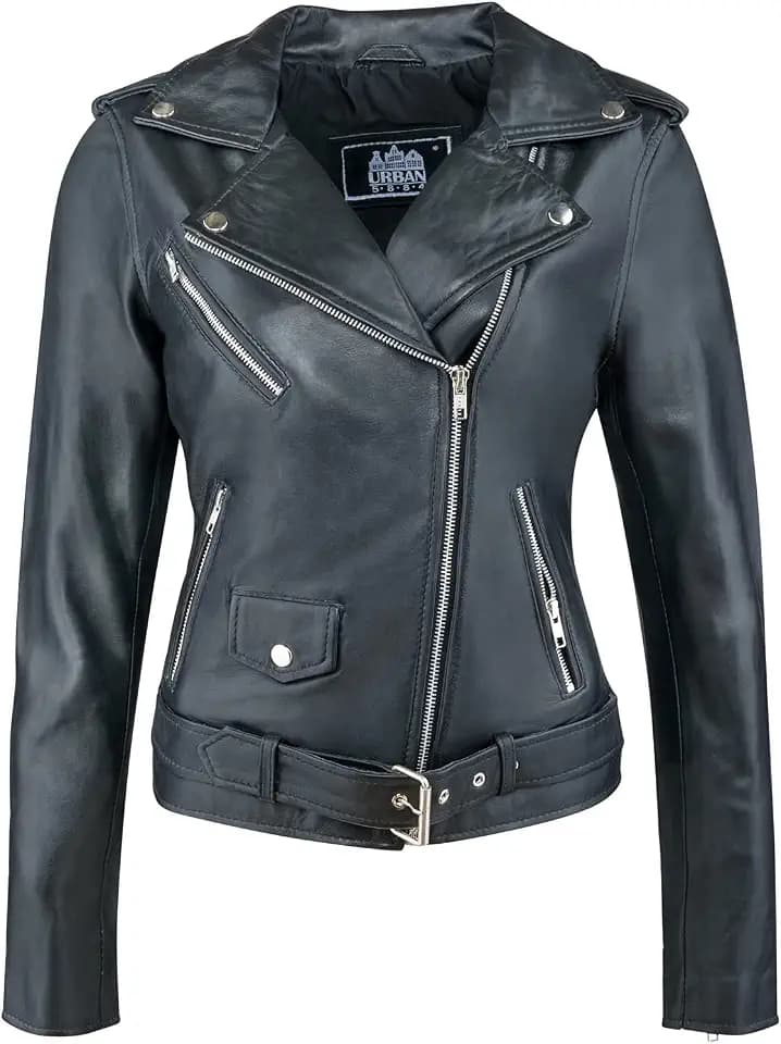 Lederjacke Damen | Lammleder Biker Damen Jacke |Alice Ladies