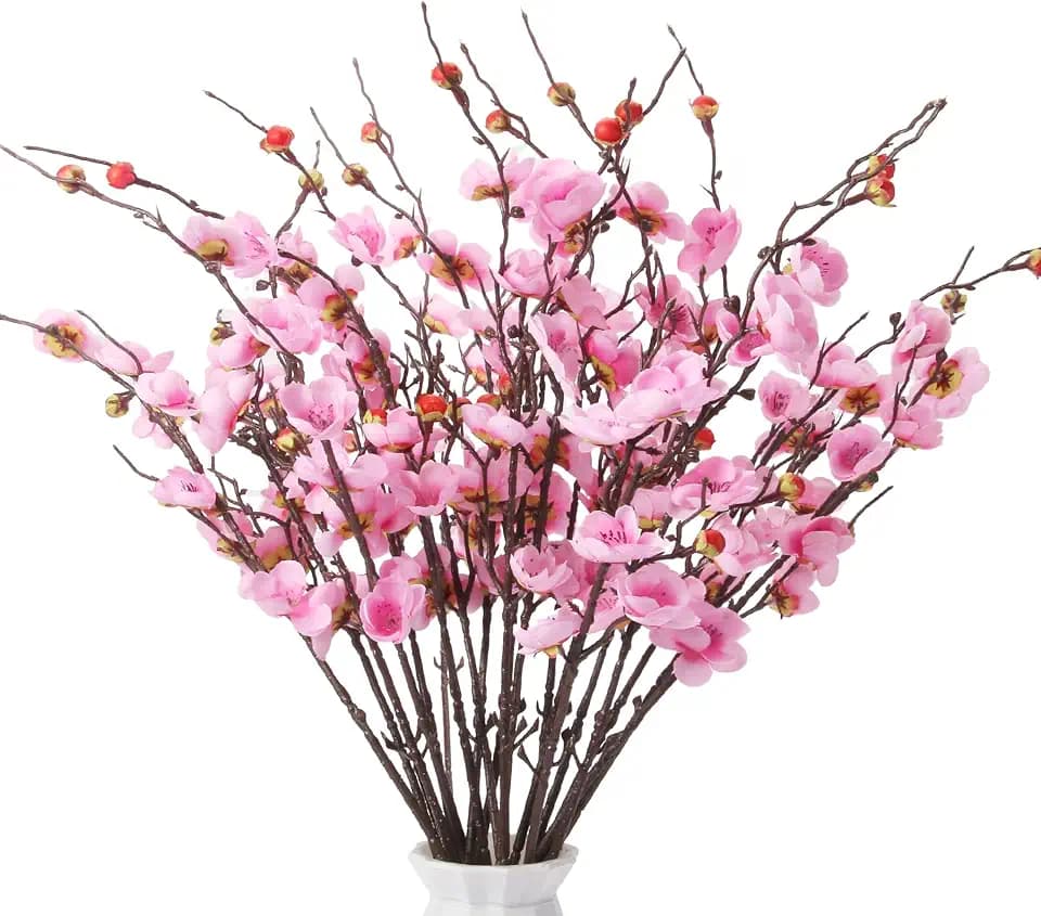 20pcs Pink Cherry Blossom Branches 22" Cherry Blossom Decor