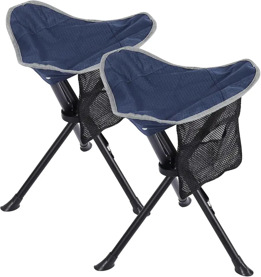 REDCAMP 2 Pack Folding Camping Stools for Adults Heavy Duty