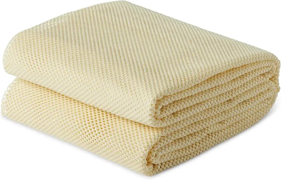 Amazon Basics Non-Slip Rug Pad, Keep Area Rugs Safe in Place, Slip and Skid Resistant Pads for Tile and Hardwood Floors, Protect Floors from Wear and Tear, Trimmable, 8x10