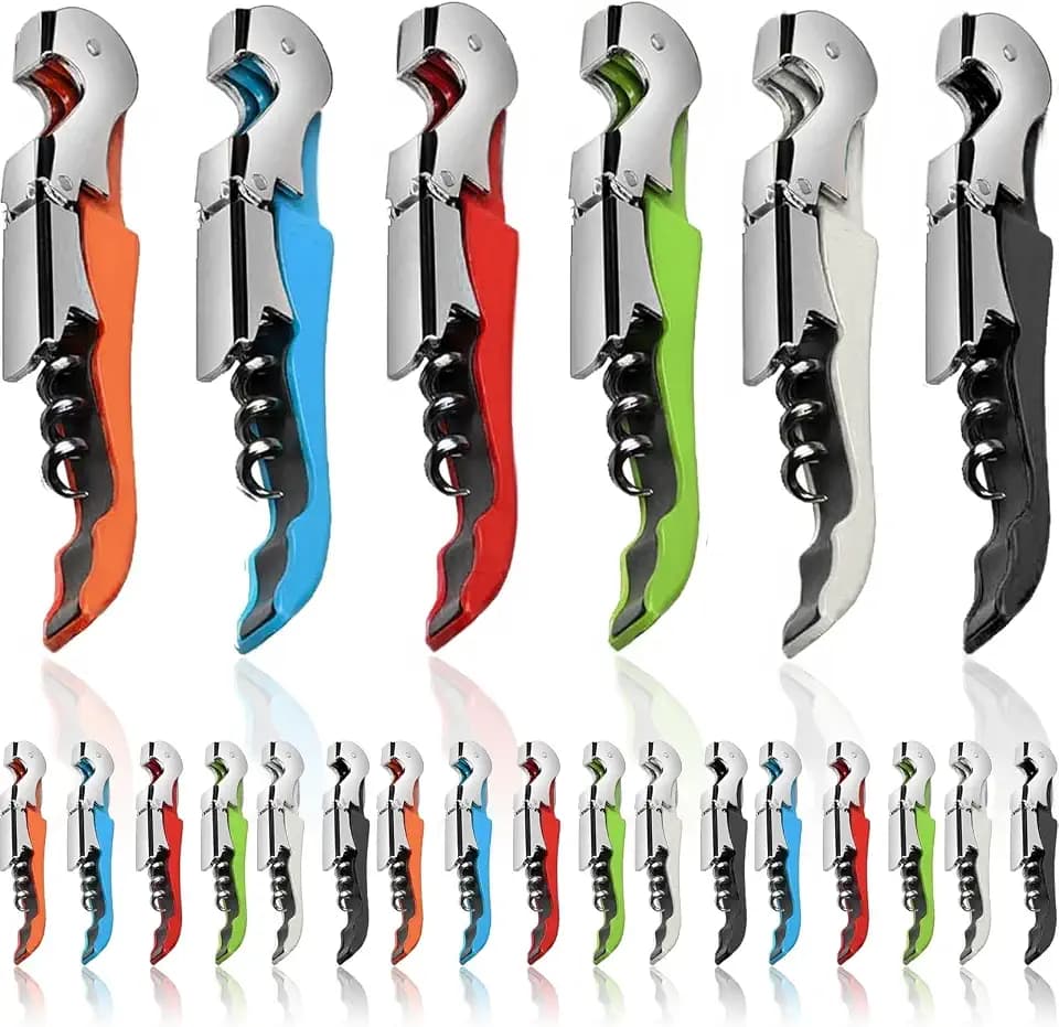 36 Pieces Wine Key wine opener Stainless wine bottle opener Fold Serrated Foil Cutter wine Key for Family, Company Party,Bars,Restaurants(6 Color)
