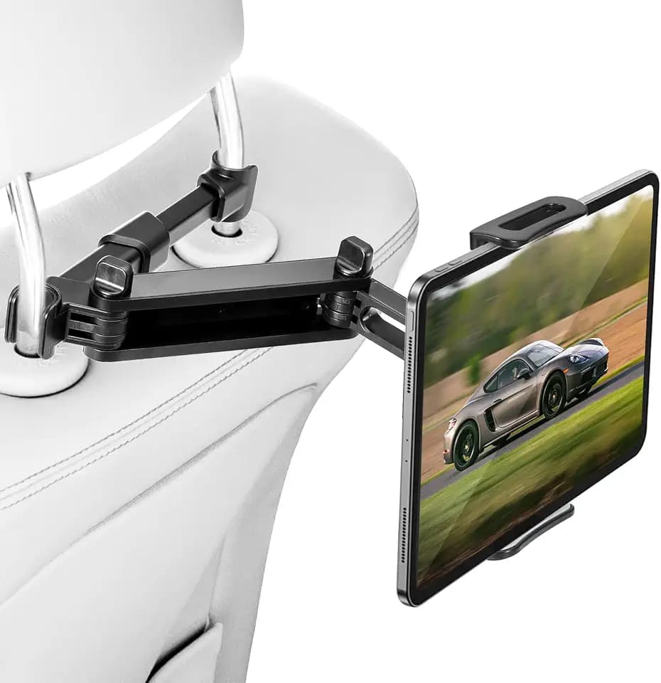 Carehabi Tablet Halterung Auto, Tablethalterungen Auto, Ausziehbare KFZ Tablethalterungen Auto für iPad Pro 12.9/11/Air/Mini, Samsung Tab,Switch,Fire HD und 4-12.9” Geräte