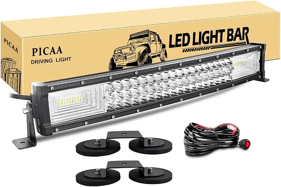 PICAA LED Lichtbalken, 21 Zoll 53 cm 270W 7D Gebogene Lichtleiste 12V