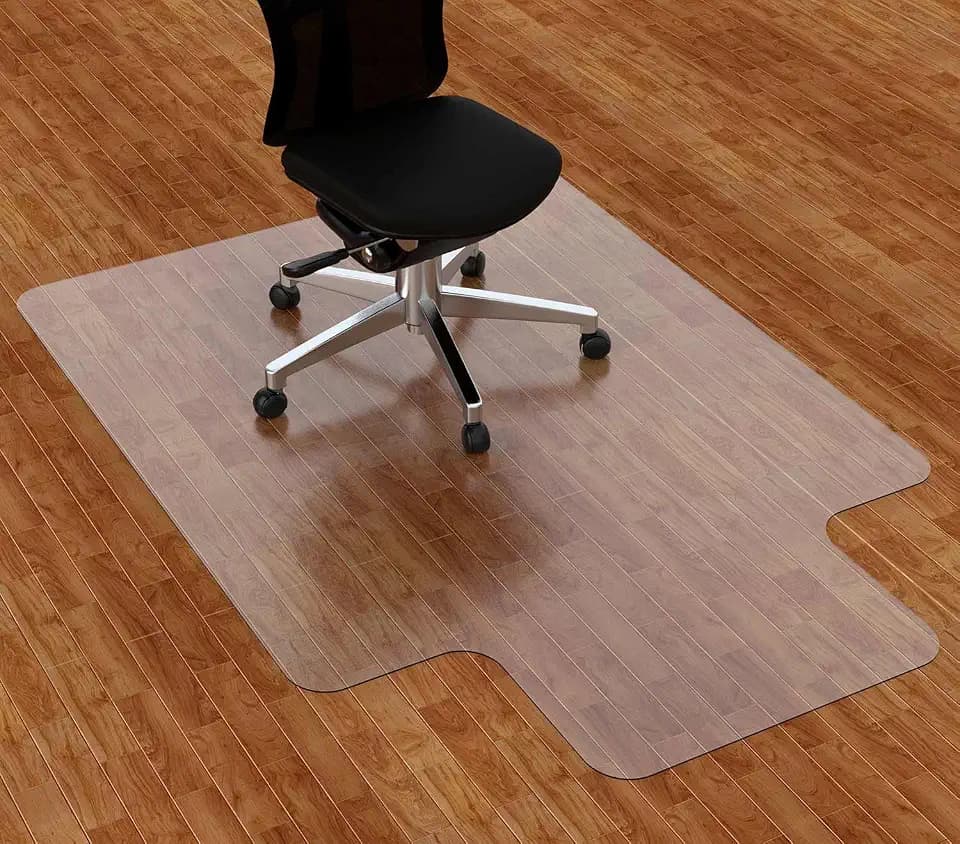 Amyracel Office Chair Mat, 36" x 48" Easy Glide Plastic Floor Mat, Clear Computer Desk Chair Mat for Hardwood Floor