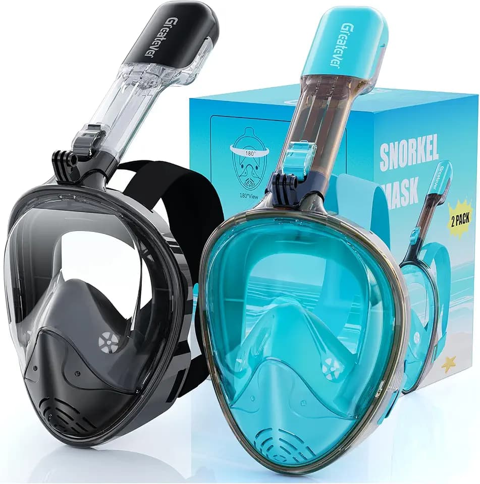Greatever Full Face Snorkel Mask, Snorkeling Gear for Adults Youth