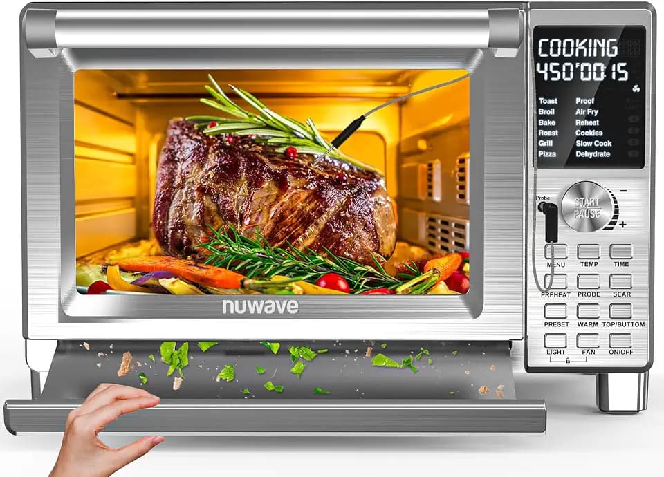 Nuwave Bravo XL Pro Air Fryer Toaster Oven, Improved 100% Super Convection