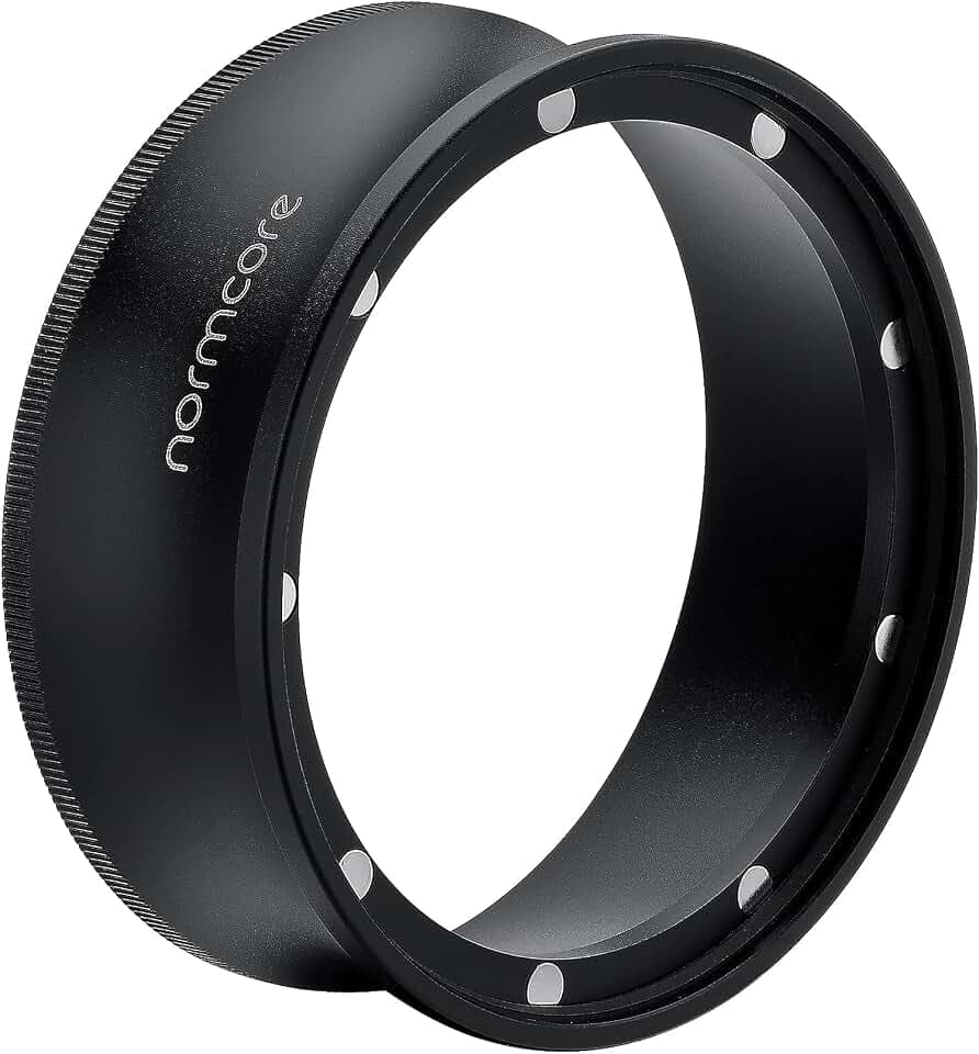 Normcore 58mm Magnetic Dosing Funnel V2, Espresso Coffee Dosing Ring, 28mm Anodized Aluminum with 8 Neodymium Magnets Fits 58mm Breville Portafilter