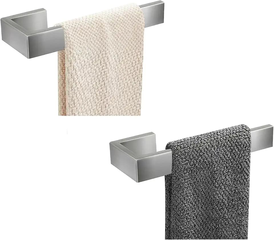JOPOFI 2-Piece Hand Towel Holder, Towel Ring - Brushed Nickel
