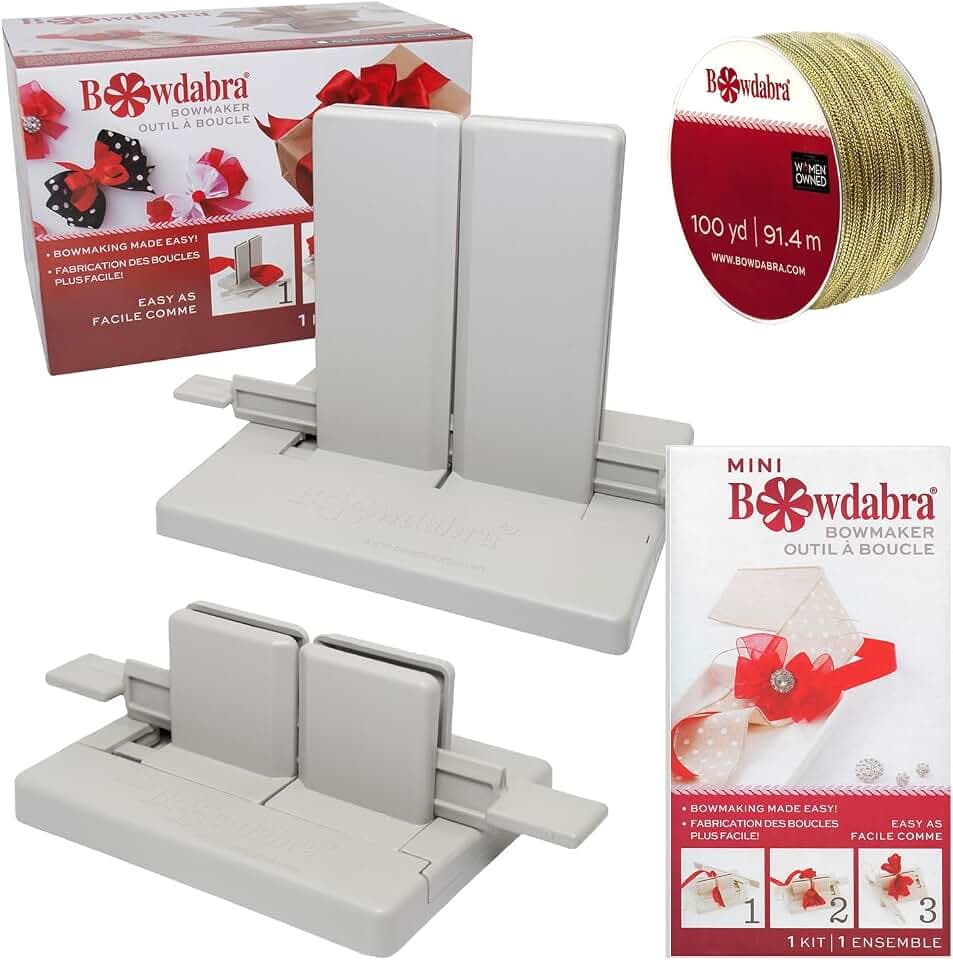 Morex x Bowdabra Combo, Bow Maker, Mini Bow Maker, and 100 yd Gold Wire