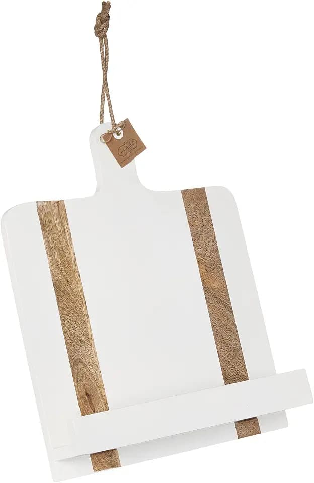 White Wood Cookbook Holder