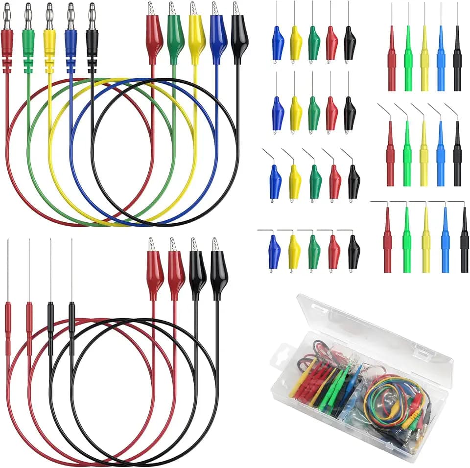 Neoteck 44PCS Backprobe Test Lead Kit with Multi-Angle Back Probe Pins