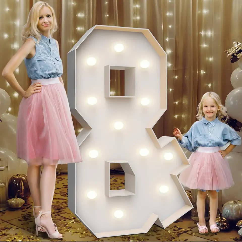 4FT Light Up Marquee Letter & - Large Foam Board Mosaic Kit