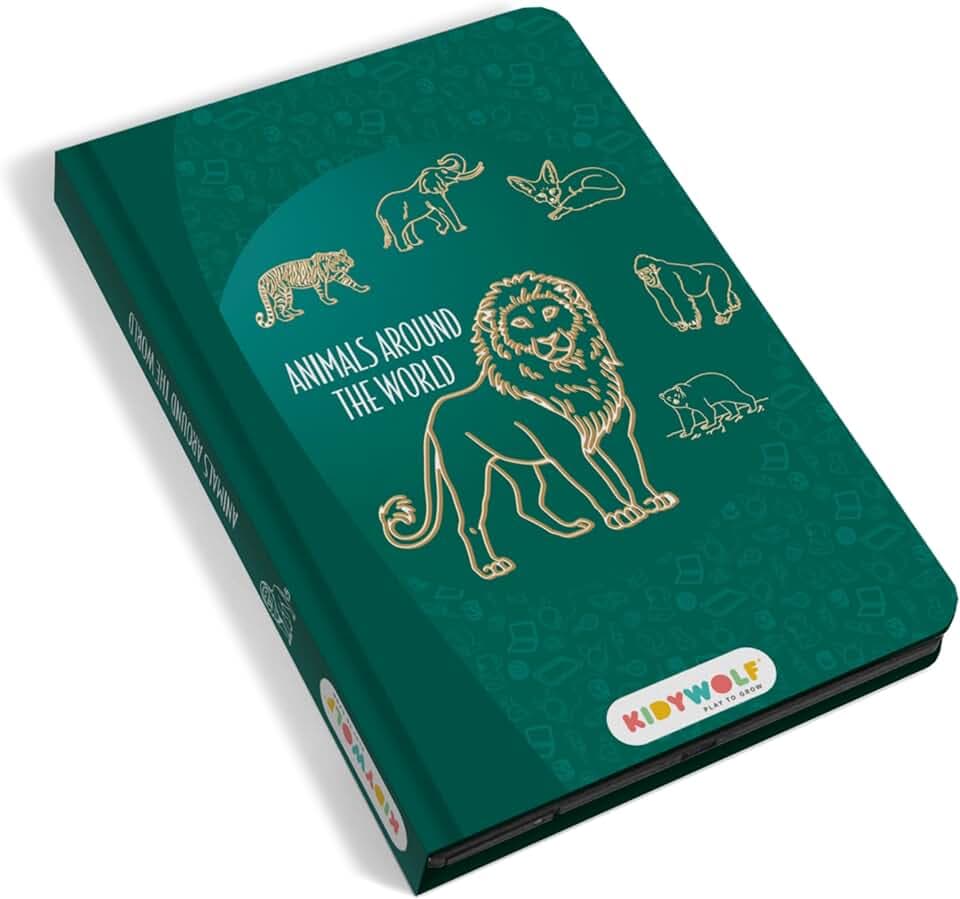 KIDYWOLF - Kidydraw Mini Tiere der Welt – Zeichentablett mit 30 Ebenen