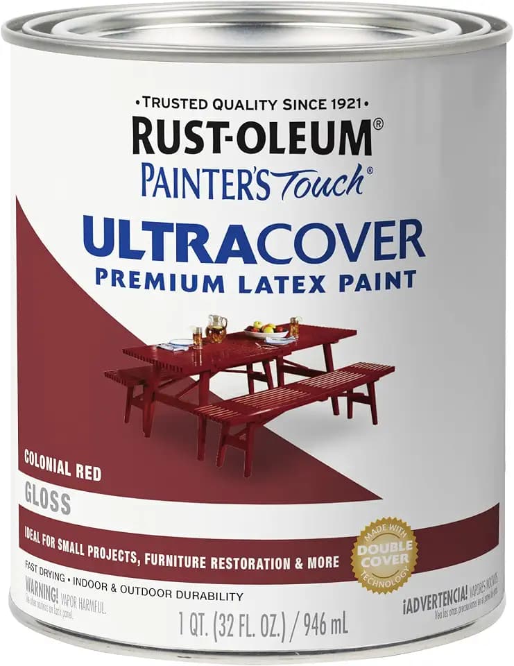 Rust-Oleum Painter's Touch Brush Enamel Paint, Gloss Colonial Red