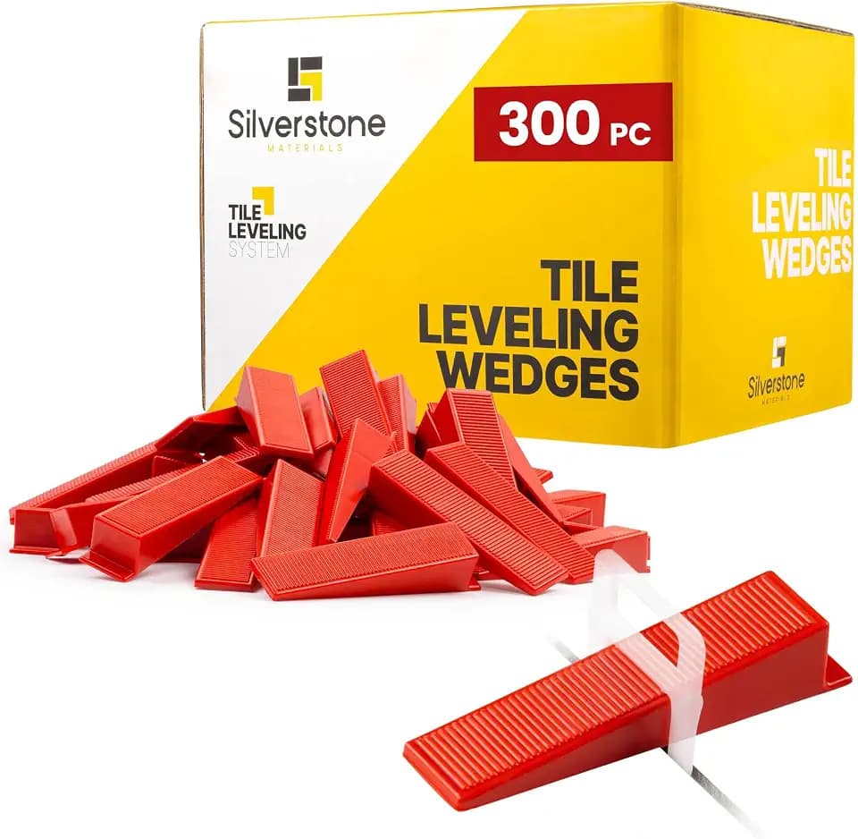 300 Pcs Wedges for Tile Leveling System - Saves You Time for Perfect Precise Installation of Ceramic Tiles - Get Professional Results for Your Shower, Bathroom, Backsplash