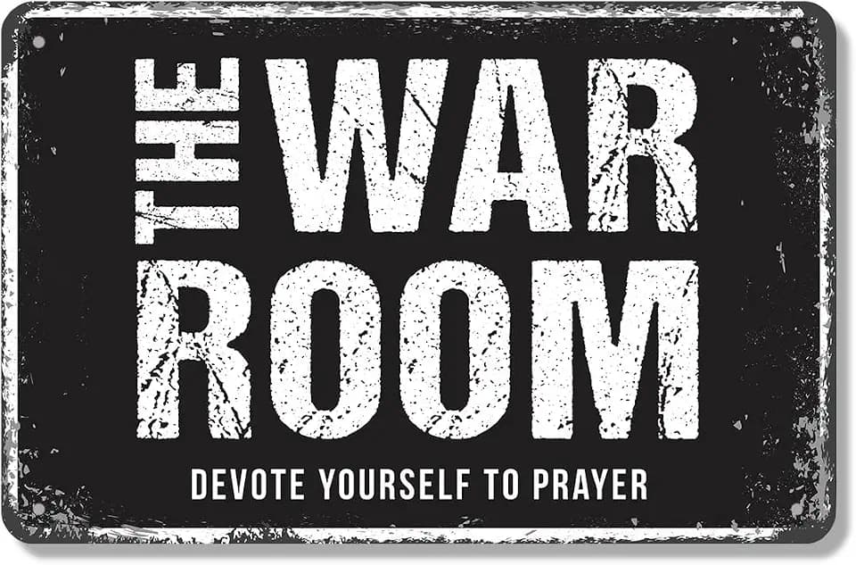 War Room 18 Inch x 24 Inch Novelty Aluminum Metal Sign Plan Strategize Execute Durable Weatherproof UV Protected Perfect for Offices Conference Rooms Studios Fun Gift for Managers Entrepreneurs Gamers