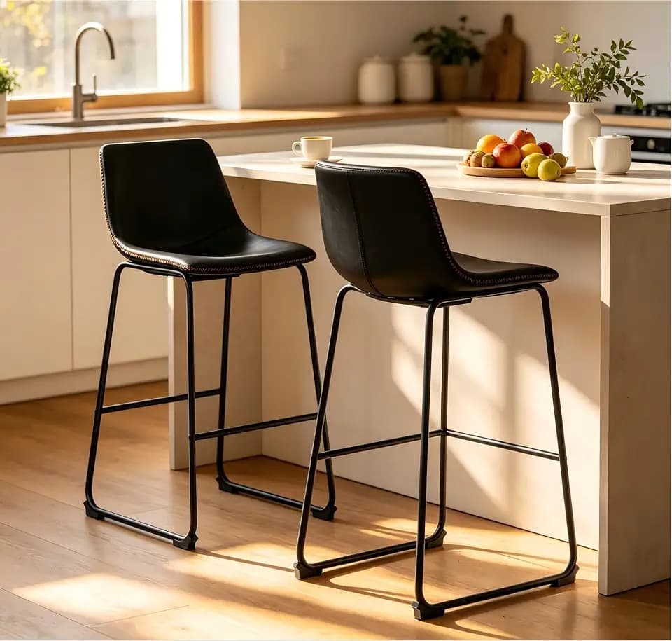 OLIXIS 26" Counter Height Bar Stools Set of 2 for Kitchen