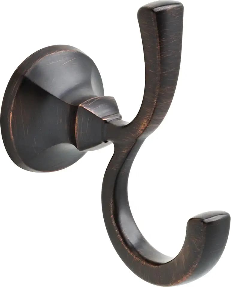 DELTA FAUCET Rubber Limited 76435-RB Ashlyn Double Towel Hook Bath Hardware Accessory in Venetian Bronze