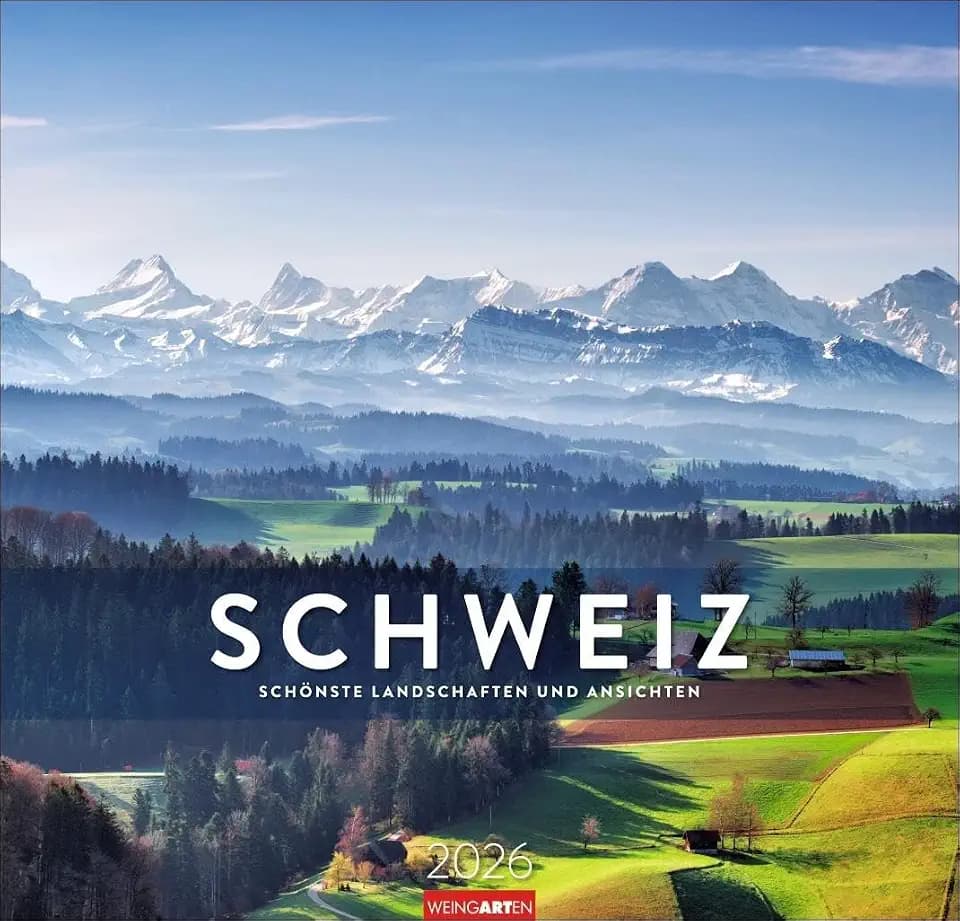 Schweiz Kalender 2026 - Schönste Landschaften und Ansichten: Wandkalender im Großformat mit spektakulären Landschaften. Die Schweiz in beeindruckenden ... 48 x 46 cm (Reisekalender Weingarten)