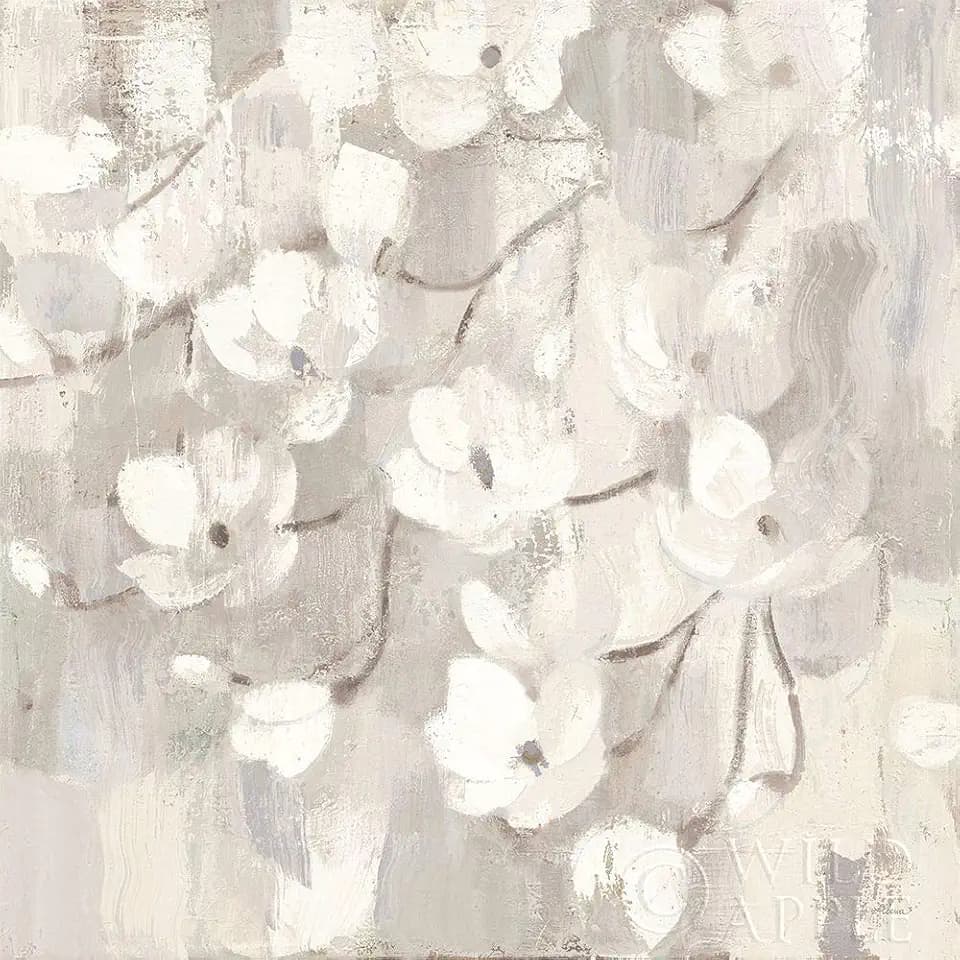 Posterazzi Collection Magnolias in Spring I Neutral Poster Print by Albena Hristova (24 x 24)