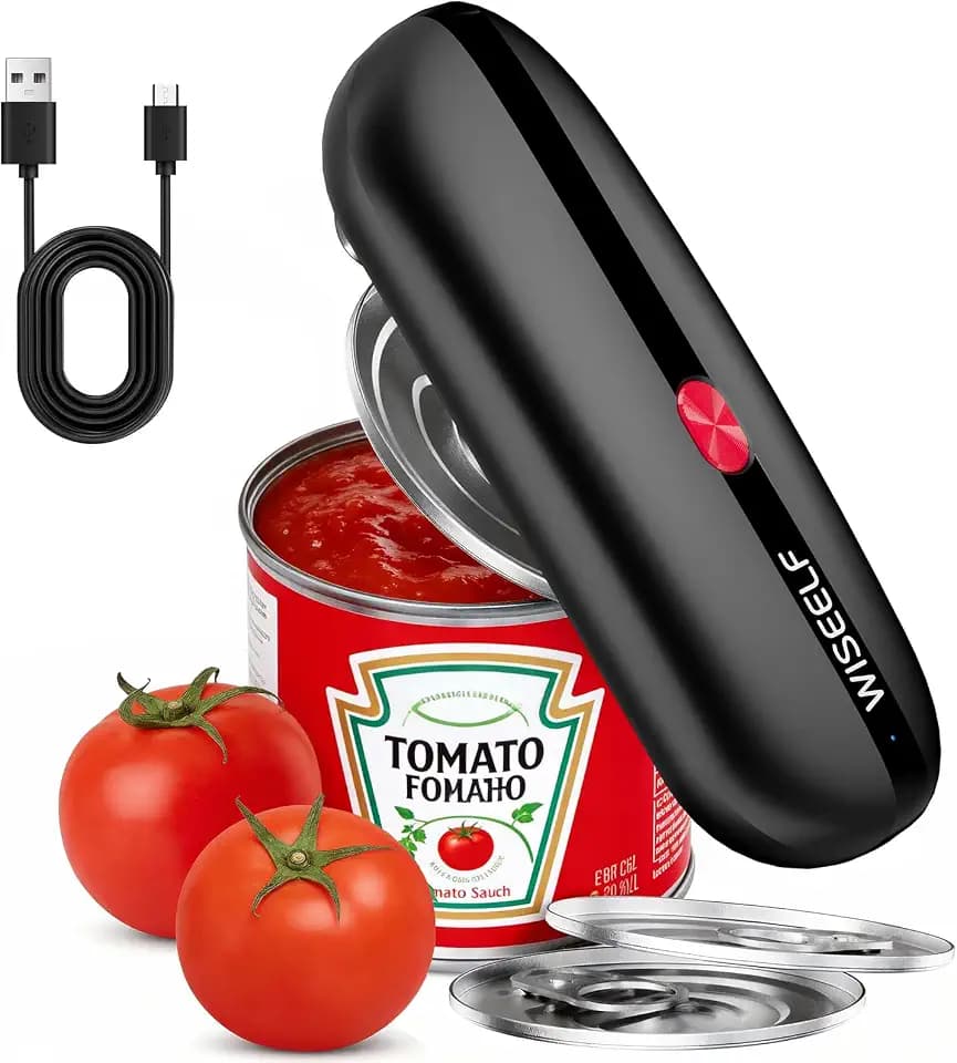 Electric Can Opener, One-Touch Automatic Can Opener for Seniors Fits All Can Sizes, Hands-Free&Smooth Safety for Arthritis and Kitchen