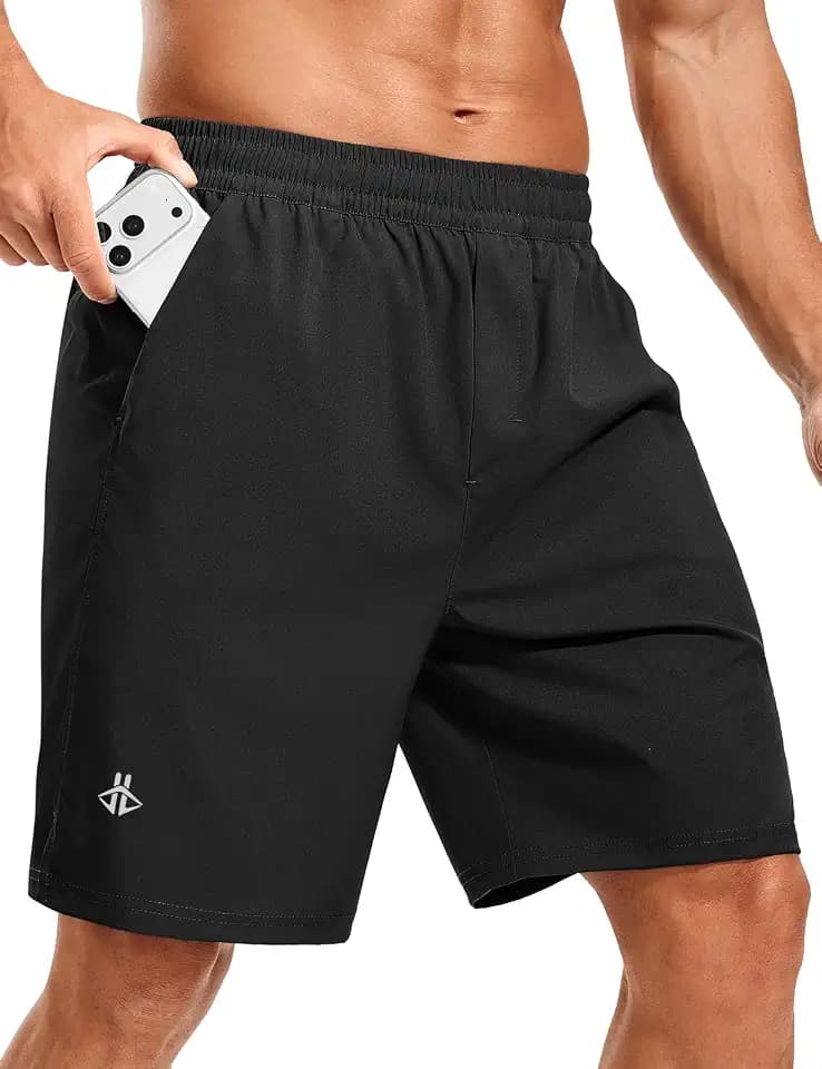 ASPO Men's Running Shorts 9 Inch Quick Dry Gym Shorts
