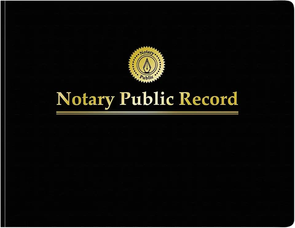 Adams Notary Public Record Journal, 11 x 8.5 Inches, 6 Entries Per Page, 63 Pages Per Book, Black (AFR90)
