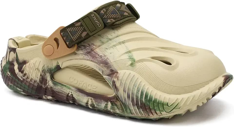 COFACE Mens Recovery Clogs Arch Support Cushion Orthopedic Casual Sandals