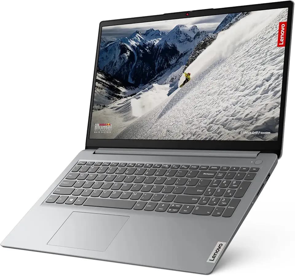 Lenovo IdeaPad 1 Gen 7 Laptop, 39,6 cm (15,6 Zoll), FullHD (AMD Ryzen 5 3500U, 8 GB RAM, 512 GB SSD, AMD Radeon Vega 8 Graphics, Windows 11 Home), Grau, spanische QWERTY-Tastatur