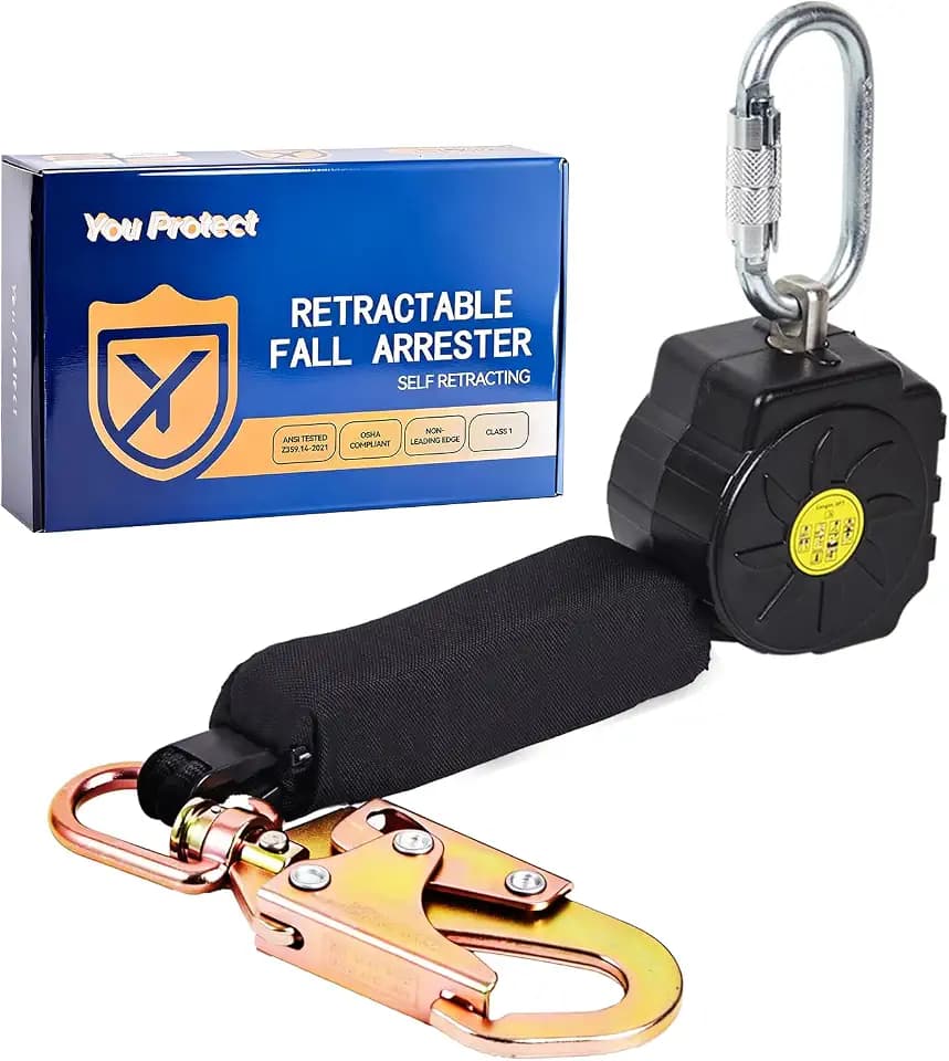 6FT Self Retracting Lifeline Fall Protection Retractable Lanyard