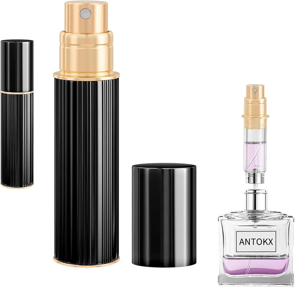 5ML Travel Bottle Refillable Perfume Atomizer, Perfume Spray Bottle (Black)