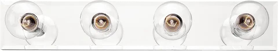 Westinghouse Lighting 6644900 Traditional Four-Light Indoor Vanity Light Fixture, Beveled Mirror