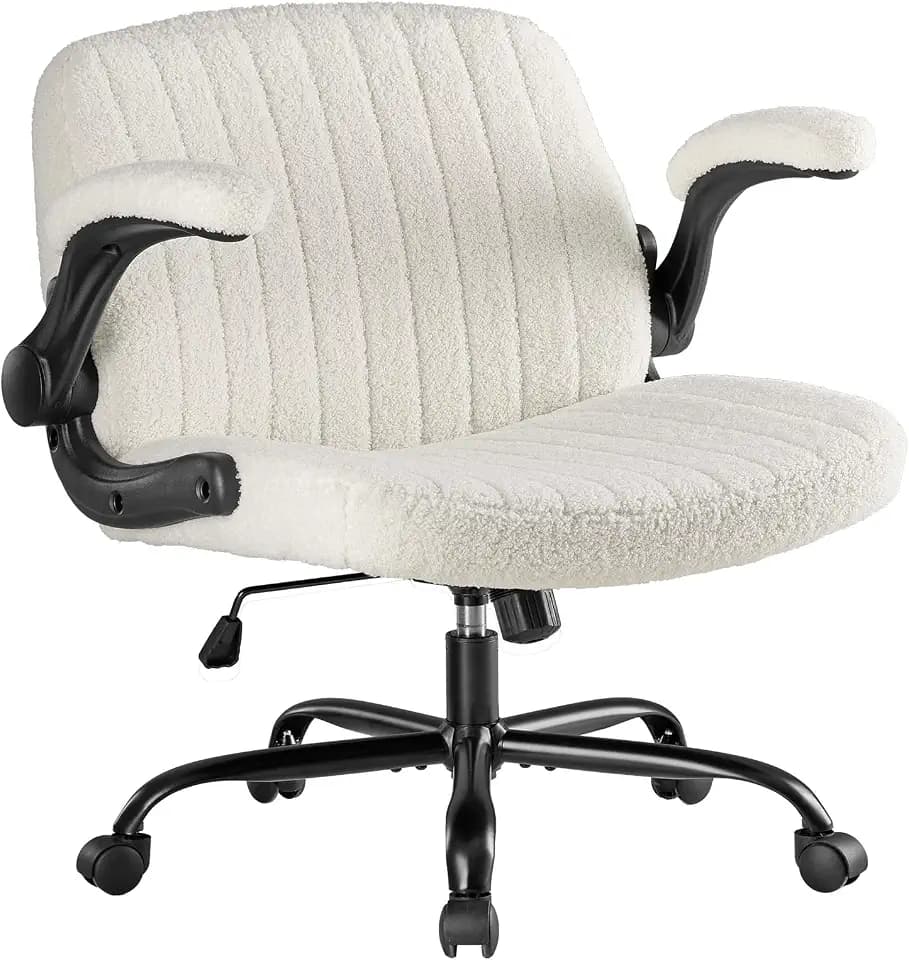 DUMOS Criss Cross Home Office Chair, Wide Cross Legged Desk Chair