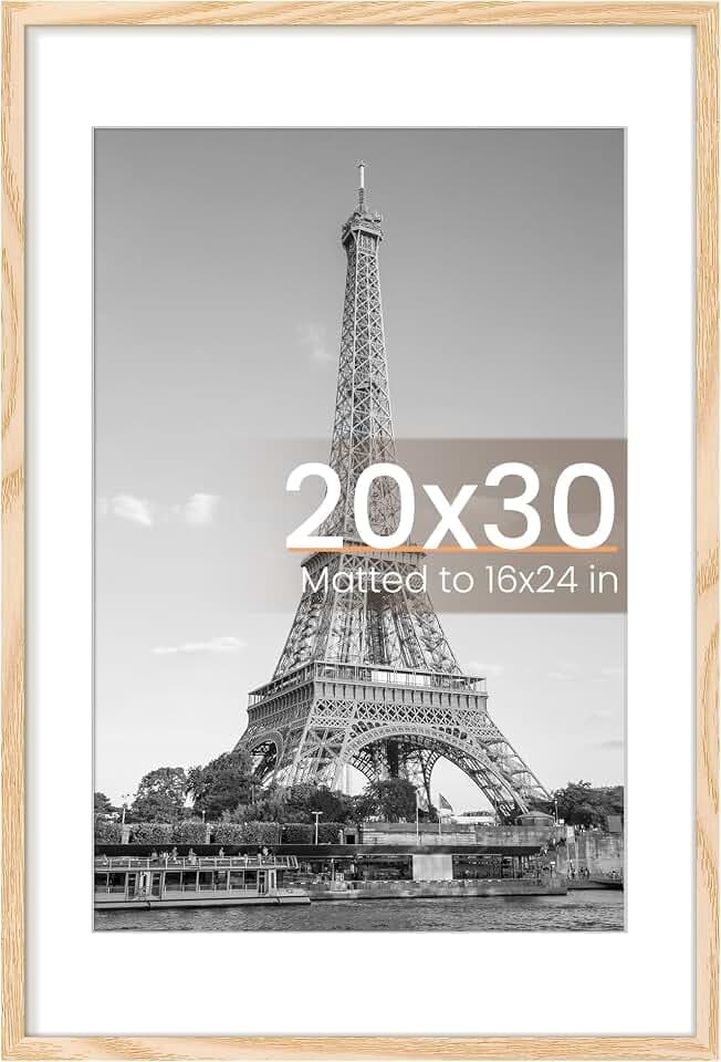 upsimples 20x30 Picture Frame, Wall Poster Frames, Natural Style 1Pcs