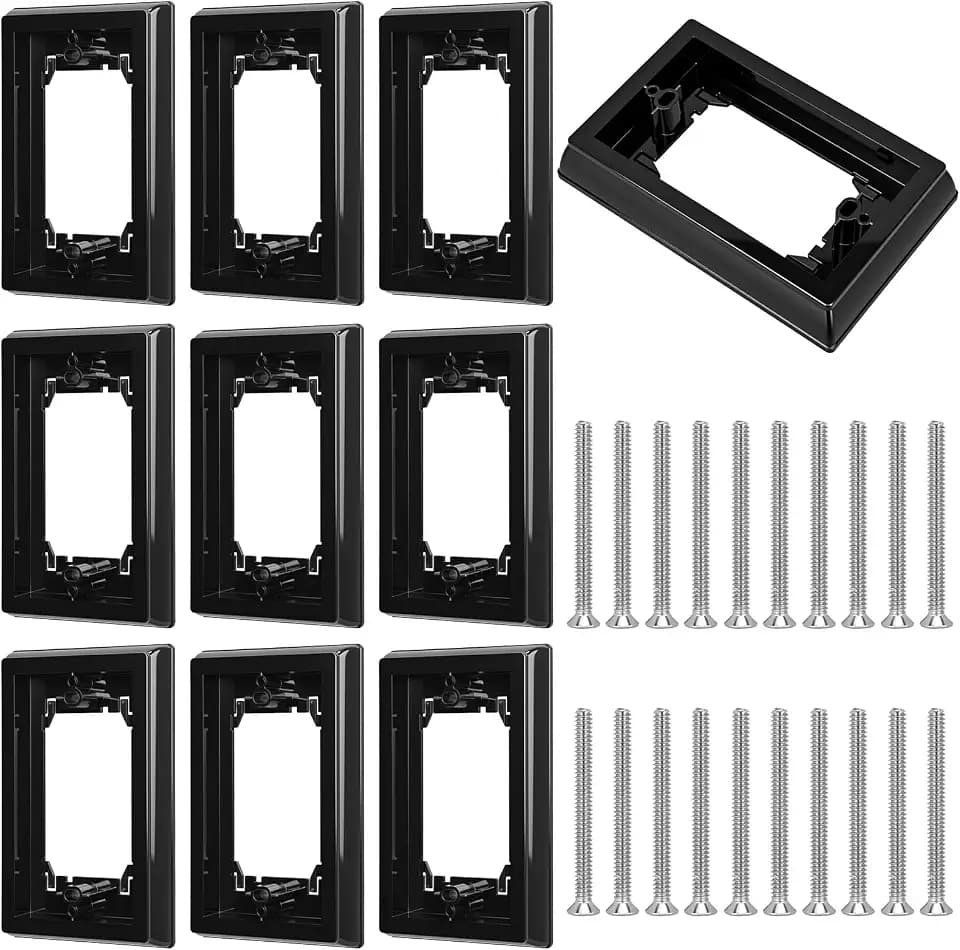 Kanayu 10 Pcs 4/5 in 1-Gang Electrical Box Extender, White, Black