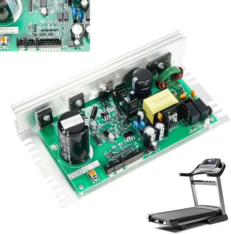 LEAPTREND MC1648DLS 386763 Treadmill Control Board Motherboard(Black Sockets/Old Model/8 Pins), 50w Treadmill Motor Controller Fit for FreeMotion Nordic-Track Proform, Replace ZC0549 391855