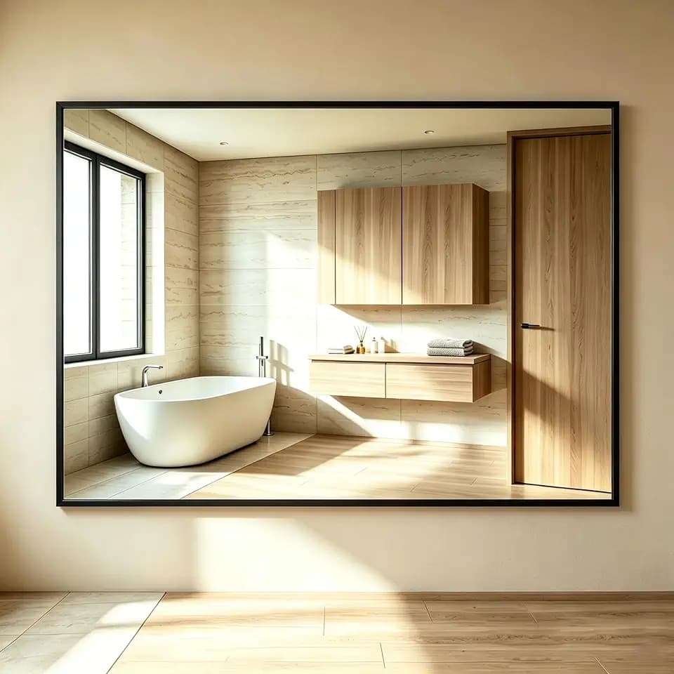 DUMOS Bathroom Mirror for Over Sink, 40"x30" Rectangle Wall Mount Mirror
